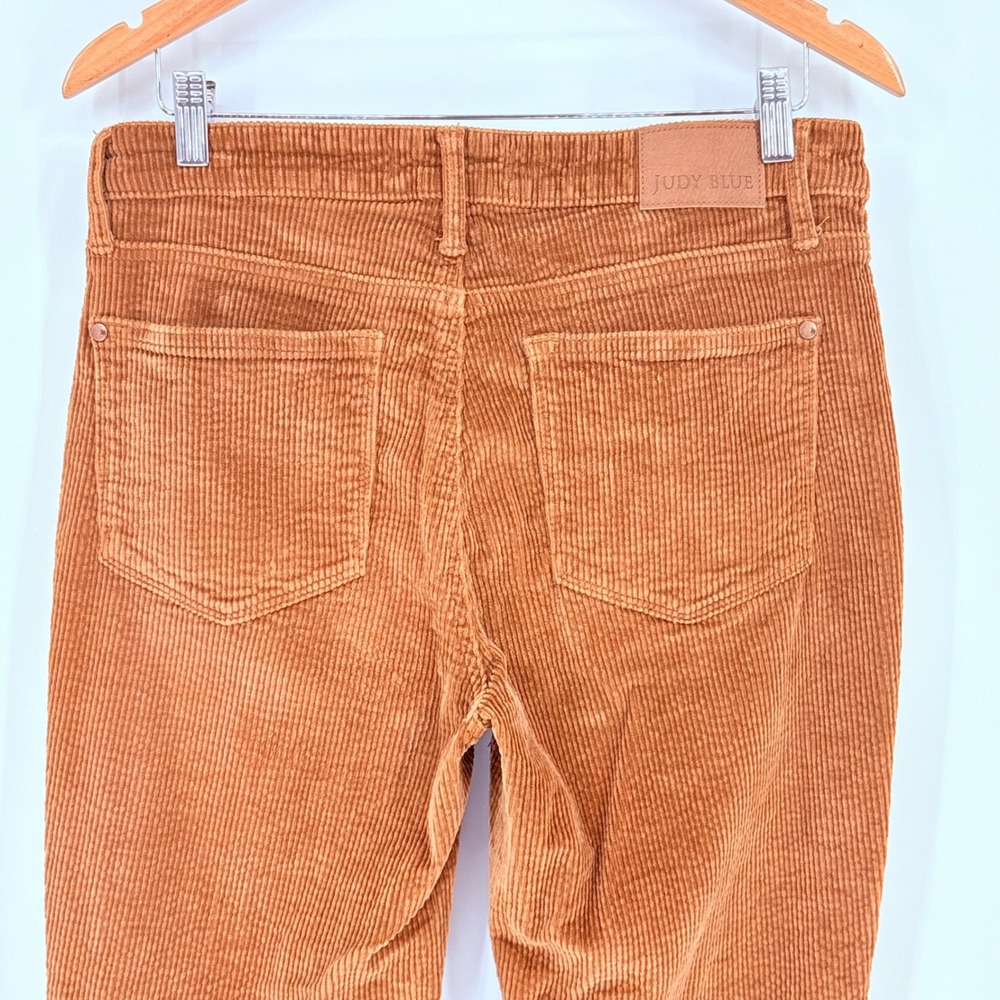 Judy Blue Mid Rise Camel Tan Corduroy Bootcut Pants Size 11/30 Stretch Boho - Picture 5 of 10
